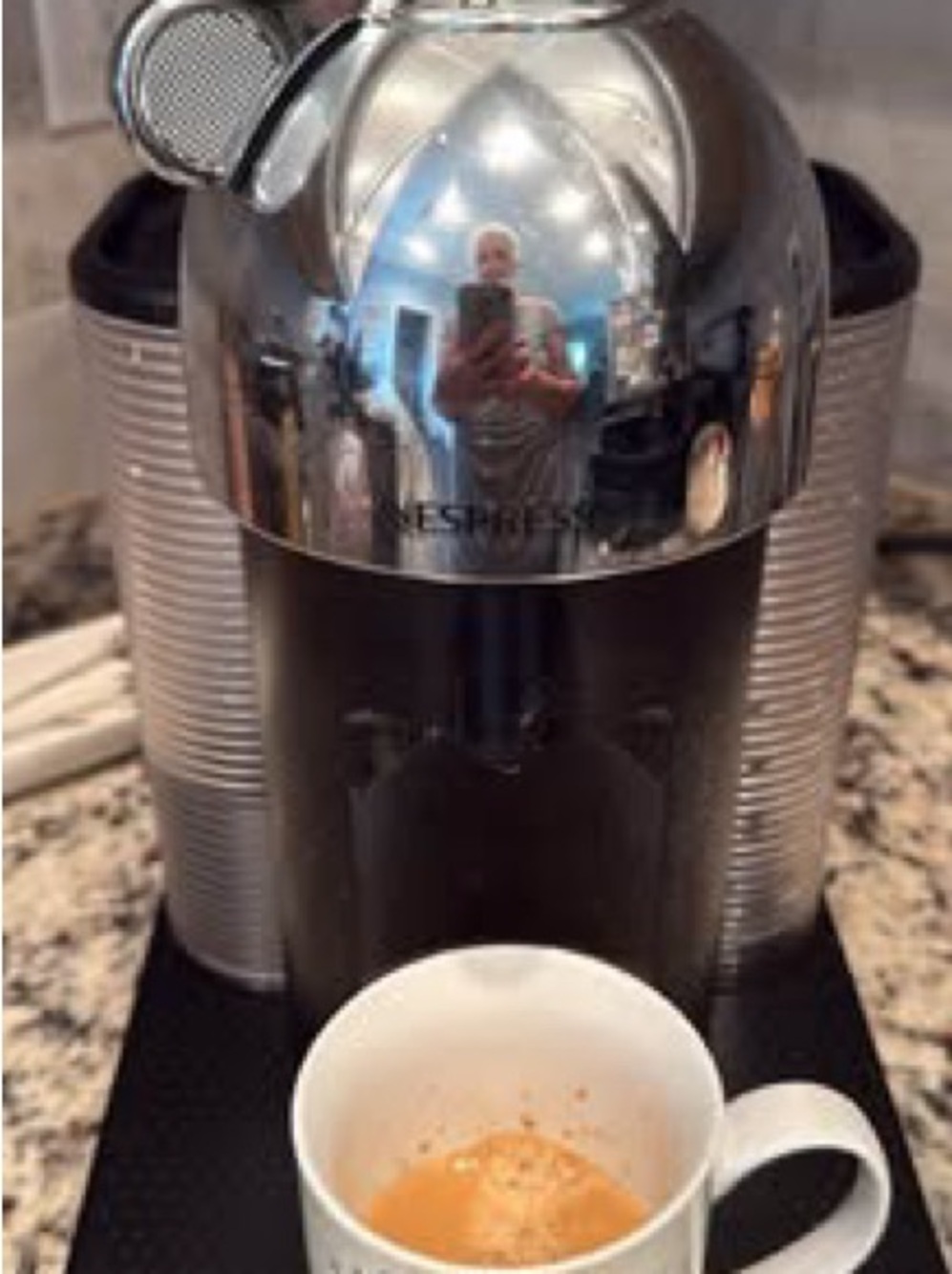 Nespresso Vertuo Classic Coffee & Espresso Machine - Chrome Round Head